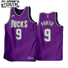 Camiseta Niños NBA Milwaukee Bucks Bobby Portis JR 9 purple 2022-23 Nike Classic Edition Swingman